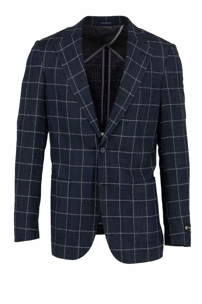 Tiglio Luxe Royal Blue Veneto/THP Slim Fit half lined, Pure Wool Jacket TL101796 main image 1