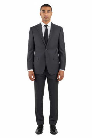 Novello Charcoal Gray, Modern Fit, Pure Wool Suit by Tiglio Luxe TIG1010