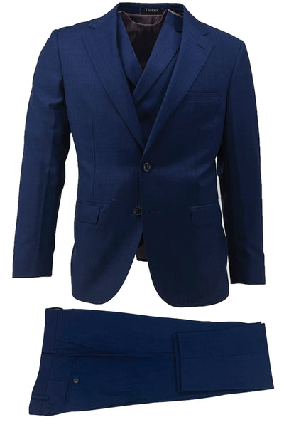 Porto Slim Fit, Pure Wool Suit & Vest by Tiglio Luxe TS4066/2