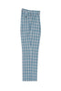 Gray with Navy and Dodger Blue Windowpane Wide Leg, Wool Dress Pant 2586/2576 by Tiglio Luxe 44268/1