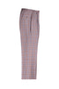 Gray with Brown Plaid Wide Leg Wool Dress Pant 2586/2576 by Tiglio Luxe FJ2203/1