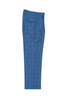 F.blue with navy windopane, Wide Leg Wool Dress Pant 2586/2576 by Tiglio Luxe LR74310/8