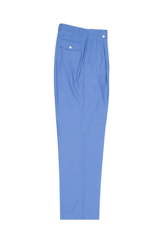 Medium Blue Wide Leg, Wool Dress Pant 2586/2576 by Tiglio Luxe