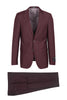 Porto Burgundy, Slim Fit, Pure Wool Suit by Tiglio Luxe - Burgundy