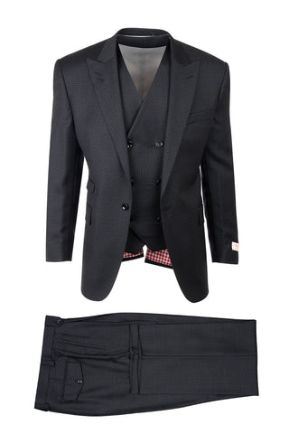 ROMA Pure Wool, Wide Leg Suit & Vest by Tiglio Rosso RF1047/1