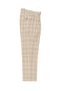 Tan with orange windowpane, Wide Leg Wool Dress Pant 2586/2576 by Tiglio Luxe RQ207/13/2