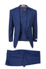 San Giovesse French Blue, Pure Wool, Wide Leg Suit & Vest by Tiglio Rosso