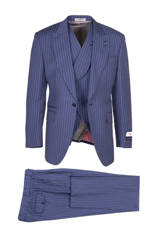 New Rosso, Pure Wool, Wide Leg Suit & Vest by Tiglio Rosso TL2130F/1880/3