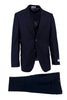 Black Marbella Semi-Wide Leg, Pure Wool Suit & Vest by Tiglio Rosso TIG1001