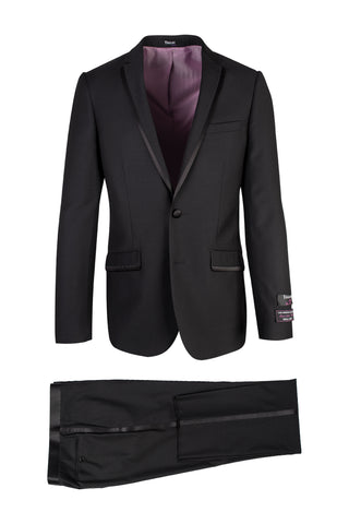 Asti Black Slim Fit Tuxedo by Tiglio Luxe TIG1001