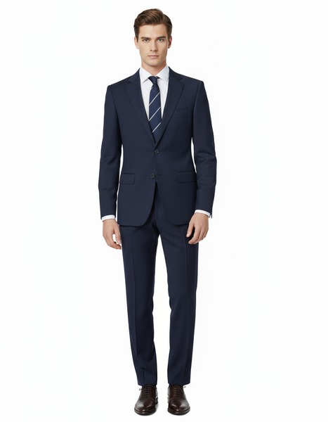 Porto Blue, Slim Fit, Pure Wool Suit by Tiglio Luxe TS 4066/2