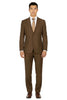 Porto, Slim Fit, Pure Wool Suit by Tiglio Luxe Tobacco