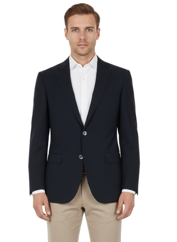Porto, Slim Fit Pure Wool Blazer by Tiglio Luxe TIG1002