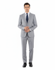 Novello Light Gray Herringbone, Modern Fit, Pure Wool Suit by Tiglio Luxe 12A005