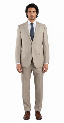 Novello Tan, Modern Fit, Pure Wool Suit by Tiglio Luxe TIG1004
