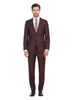 Porto Burgundy, Slim Fit, Pure Wool Suit by Tiglio Luxe - Burgundy