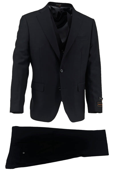 Dolcetto Suit and Vest, Modern Fit, Pure Wool by Tiglio Luxe TIG1001