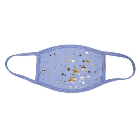 Sky Blue with Shining Stars Face Mask