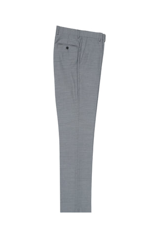 Light Gray Flat Front Wool Dress Pant 2560 by Tiglio Luxe E09063/26