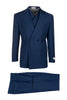 EST French Blue, Pure Wool, Wide Leg Suit & Vest by Tiglio Rosso