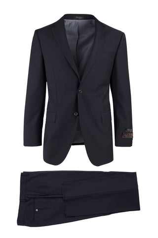 Novello Black, Modern Fit, Pure Wool Suit by Tiglio Luxe TIG1001