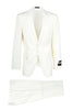 Novello Off-white, Modern Fit, Pure Wool Suit by Tiglio Luxe OFFWHITE