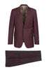 Novello Burgundy, Modern Fit, Pure Wool Suit by Tiglio Luxe - Burgundy