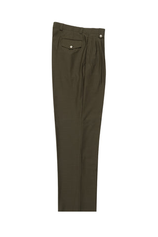 Olive Wide Leg Wool Dress Pant 2586/2576 by Tiglio Luxe