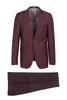 Porto Burgandy, Slim Fit, Pure Wool Suit by Tiglio Luxe - Burgandy