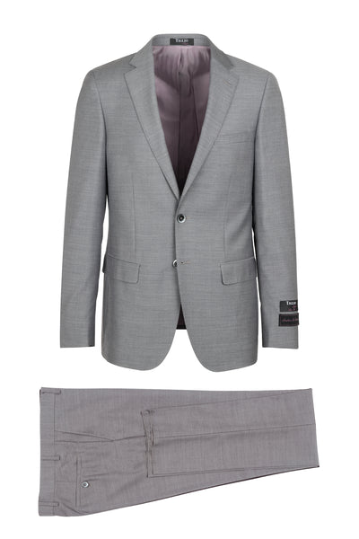 Porto Heather gray, Slim Fit, Pure Wool Suit by Tiglio Luxe - E09063/26