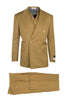 EST Dark Goldenrod, Pure Wool, Wide Leg Suit & Vest by Tiglio Rosso R899611/4502