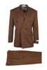 EST Saddle Brown, Pure Wool, Wide Leg Suit & Vest by Tiglio Rosso R899612/4503