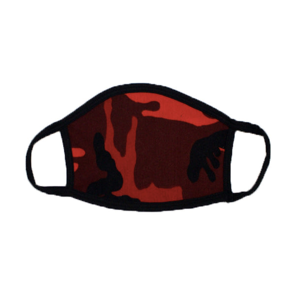 Red Camouflage Face Mask