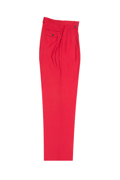 Red Wide Leg, Wool Dress Pant 2586/2576 by Tiglio Luxe