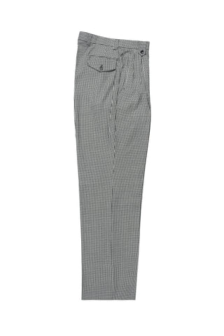 Black and White Check Wide Leg Wool Dress Pant 2586/2576 by Tiglio Luxe RS5224/1