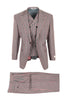 San Giovesse Gray with Salmon Bold Stripes Suit & Vest by Tiglio Rosso RS5461/9
