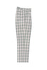 Gray with Offwhite and Pink Windowpane Wide Leg, Wool Dress Pant 2586/2576 by Tiglio Luxe RS5558/1