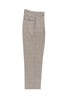 Tan and Brown Windowpane Wide Leg, Wool Dress Pant 2586/2576 by Tiglio Luxe RS5587/1