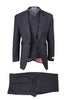 San Giovesse Charcoal Gray, Pure Wool, Wide Leg Suit & Vest by Tiglio Rosso TIG1010