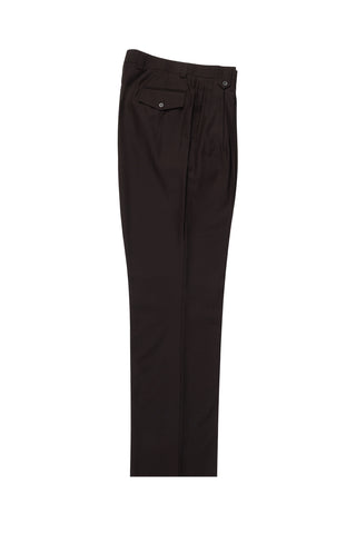 Brown Wide Leg Wool Dress Pant 2586/2576 by Tiglio Luxe TIG1003