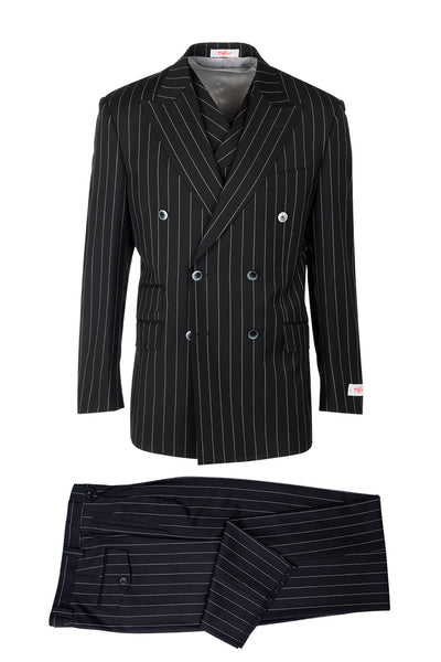 EST TIG1052, Pure Wool, Wide Leg Suit & Vest by Tiglio Rosso