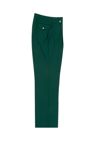 Forest Green Wide Leg, Wool Dress Pant 2586/2576 by Tiglio Luxe TIG4501