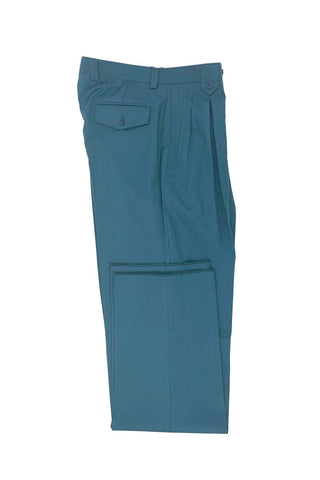 Teal Green Wide Leg Wool Dress Pant 2576 by Tiglio Luxe  TLS20009/1