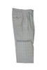 Light Gray with Baby Blue Windowpane Wide Leg Wool Dress Pant 2576 by Tiglio Luxe TLS20061/1