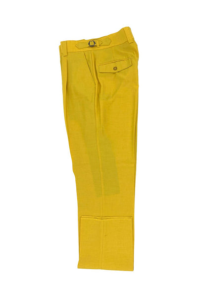 Yellow Semi-Wide Leg Wool Marbella Dress Pant by Tiglio Lux