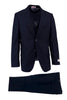 Black Marbella Semi-Wide Leg, Pure Wool Suit & Vest by Tiglio Rosso TIG1001