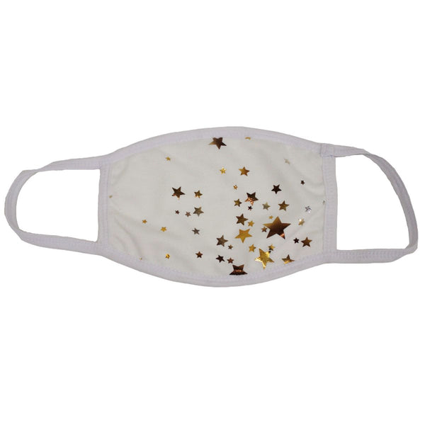 White with Shining Stars Face Mask