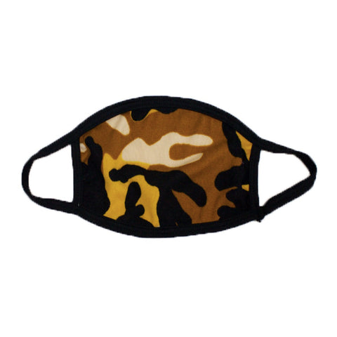 Yellow Camouflage Face Mask